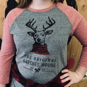 SHH Deer T-shirt 3/4 sleeve $25